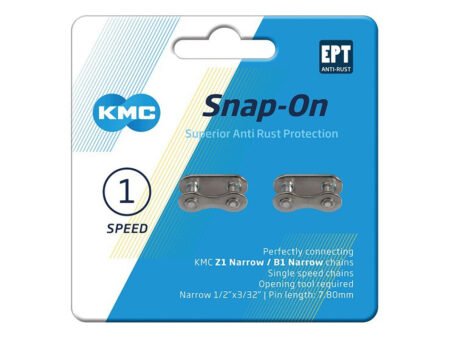 Ķēdes savienotājs KMC Snap-On Narrow EPT Silver