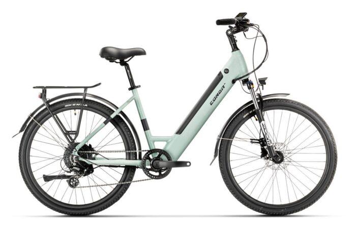 E-BIKES Велосипед - CONOR LOMBOK E-CITY 26" 8V VERDE CLARO SM-420